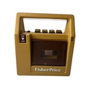 Vintage 1980 Fisher Price Brown Cassette Tape Recorder Works - 826